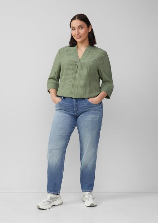 Actual product image S.Oliver Bluse Strukturierte Tunikabluse mit 3/4-Ärmeln (46)