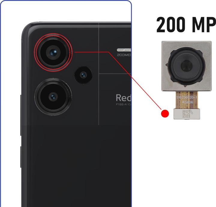 Produktbild Clappio Rückkamera Ersatzteil (Akku, Xiaomi Redmi Note 13 Pro+)