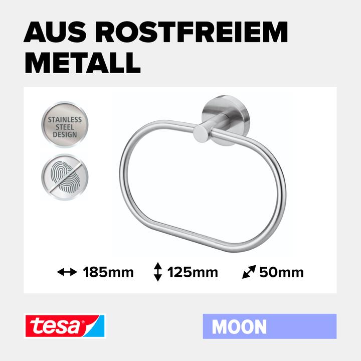 Immagine prodotto tesa Anello per asciugamani MOON con soluzione adesiva senza foratura