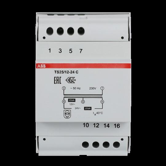 Actual product image ABB TS 25/12-24 C safety transformer 25VA