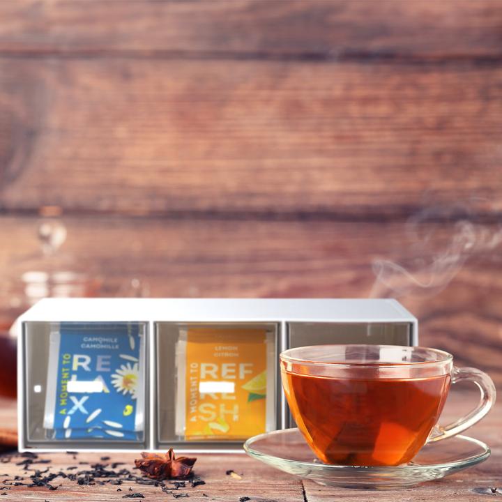 Actual product image Relaxdays Scatola porta-tè-e-tisane