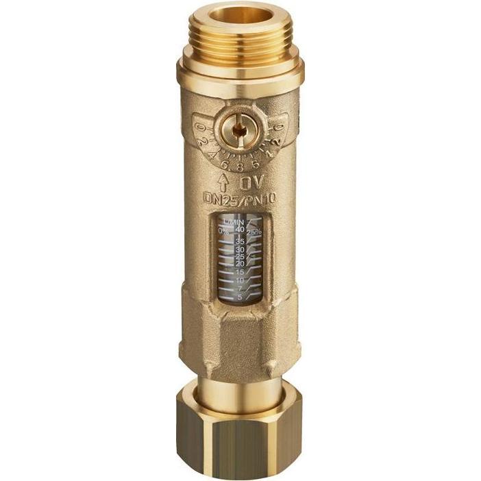 Oventrop, Accessori per installazione sanitaria, OV Hycoflow VTB valvola di regolazione della linea con indicatore di flusso, PN 10 DN 25
