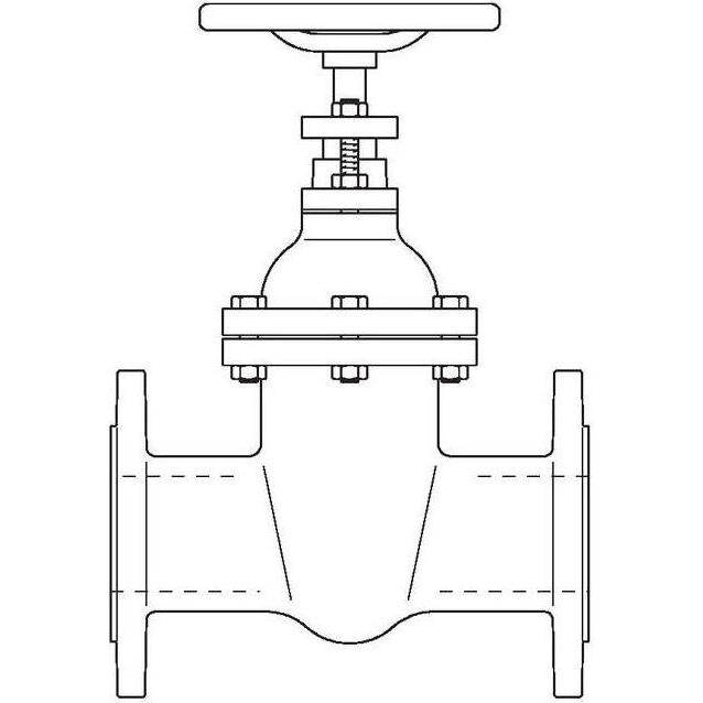 Oventrop, Accessori per installazione sanitaria, OV Valvola a saracinesca flangiata Hygate AFC PN 16, ghisa grigia DN 250