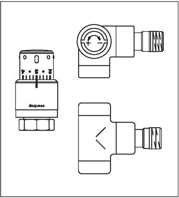 Image du produit Oventrop OV Set de raccordement série E DN 15, équerre gauche chromé