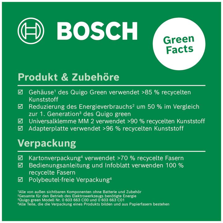 Actual product image Bosch Home & Garden Quigo Green