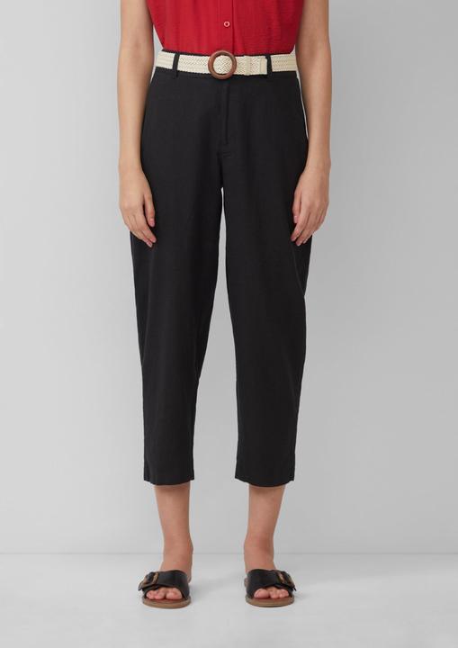 Produktbild S.Oliver Hose Cropped Chino aus Leinenmix mit geflochtenem Gürtel (48)