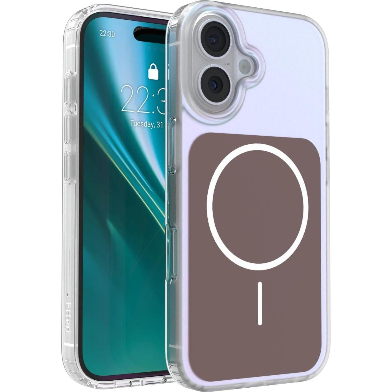 Etteri Hidden Pearl case for iPhone 16 6,1" brown (Apple iPhone 16), Cover smartphone, Marrone