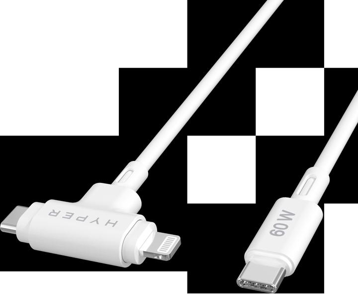Actual product image Targus HyperJuice Silicone USBC/Lightning60W WT (1.50 m, USB 2.0, 60 W)