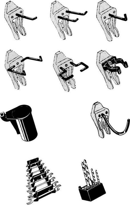 Actual product image Raaco Tool hook mix set 53 pcs. for art.no.795605,795584,795698-699 Clip Mix 53