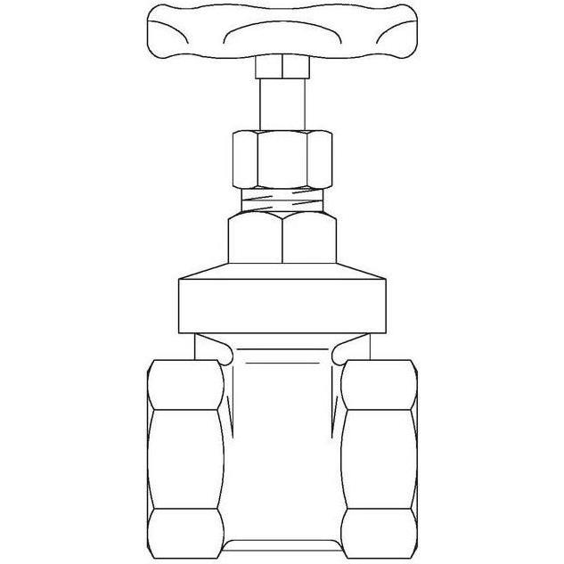 Thumbnail - Oventrop, Zubehör Sanitärinstallation, OV Muffenschieber Hygate ATR PN 25, Rotguss DN 32, R 1 1/4Zoll IG