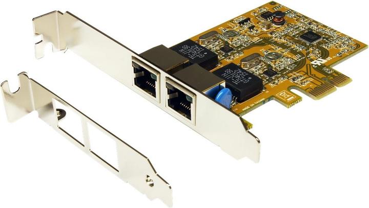 Actual product image Exsys EX-6072-4k, Dual Ethernet Card (PCI-E x1)