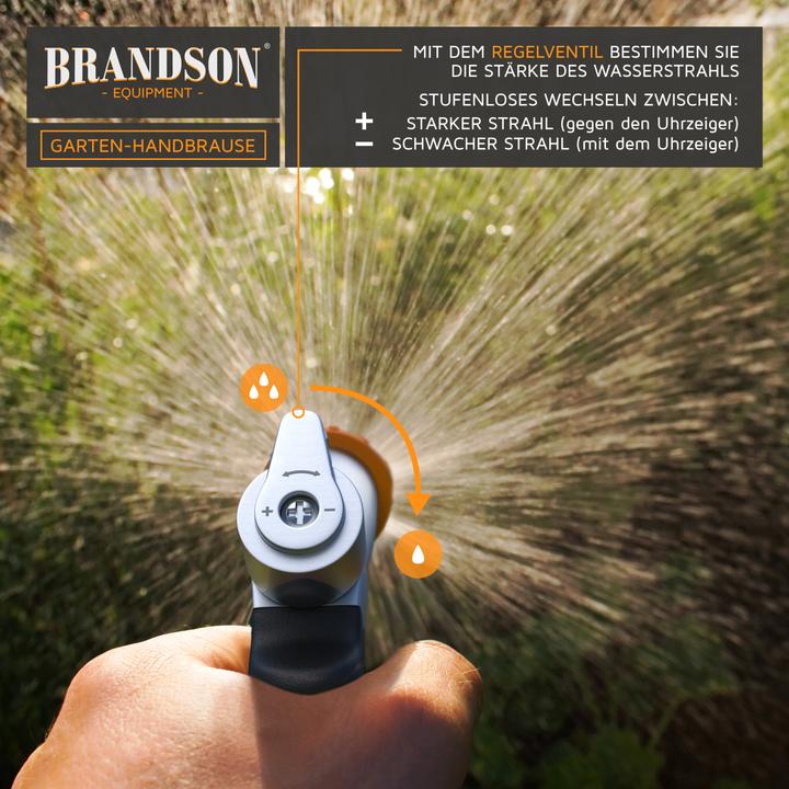 Produktbild Brandson Multifunktionsbrause, Metall Garten Handbrause, Gartenbrause 1/2 Zoll, Pistolengriff, Messing