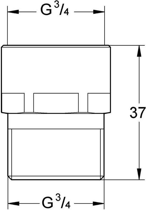 Actual product image Grohe WAS hose burst protection 3/4" chr