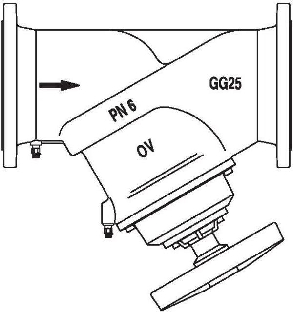 Produktbild Oventrop OV Strangregulierventil Hydrocontrol VFC PN 6 Flansch GG25 2 Messventile DN 200