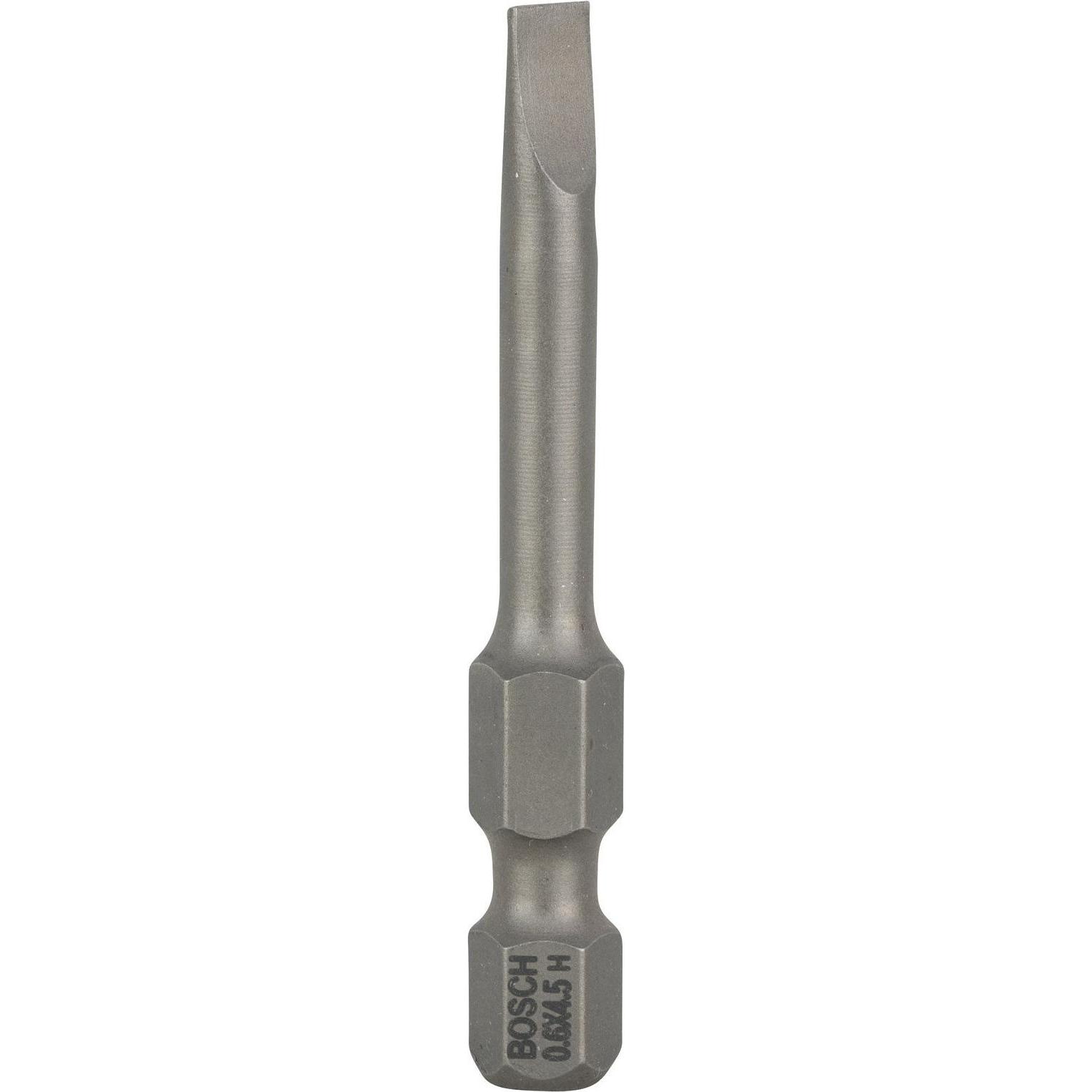 Bosch Professional Zubehör, Bits, Schrauberbit Extra-Hart S 0,6 x 4,5, 49 mm, 3er-Pack (SL 0.6 x 4.5)