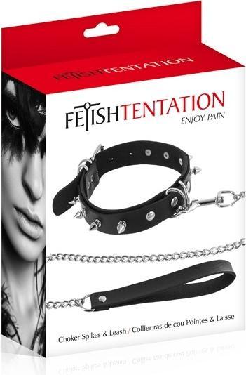 Actual product image Fetish Tentation Collier à pointes & laisse -