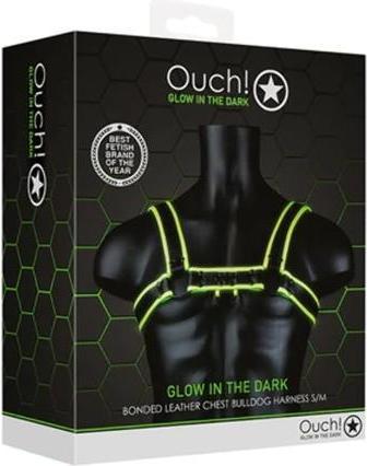 Image du produit Ouch! Chest Bulldog Harness - GitD/Black - S/M