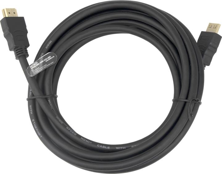 Actual product image Deltaco High-Speed Flex HDMI cable, 4M, w/lock, 4K UHD, black (4 m)