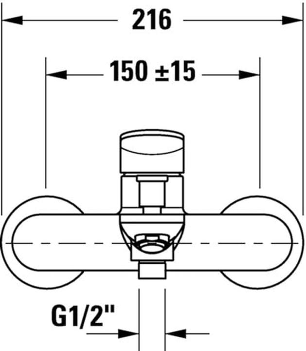 Actual product image Duravit Wave Single Lever Wall Mounted Bath Mixer