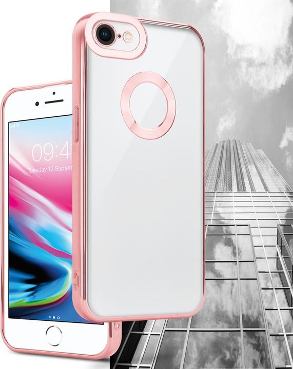 Actual product image Cadorabo TPU Chrome case with camera protection for Apple iPhone 7 / 7S / 8 / SE 2020 (Apple iPhone 7, Apple iPhone SE (2nd Gen))