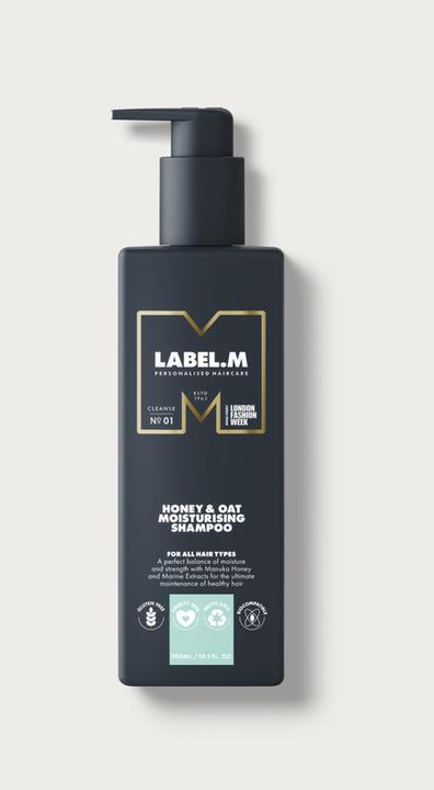 Produktbild Label.M Honey & Oat Moisturising Shampoo 300 ml (300 ml, Flüssiges Shampoo)