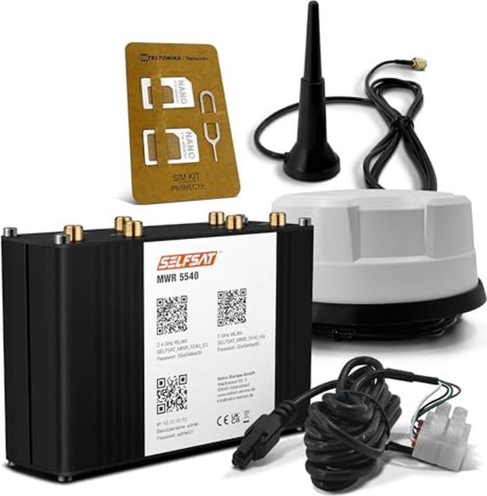 Produktbild Selfsat 5G WLAN-Router mit Panoramaantenne für stabiles Internet in Camper und Caravan