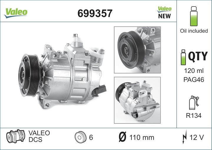Actual product image Valeo AC-COMPRESSOR DCS-17E