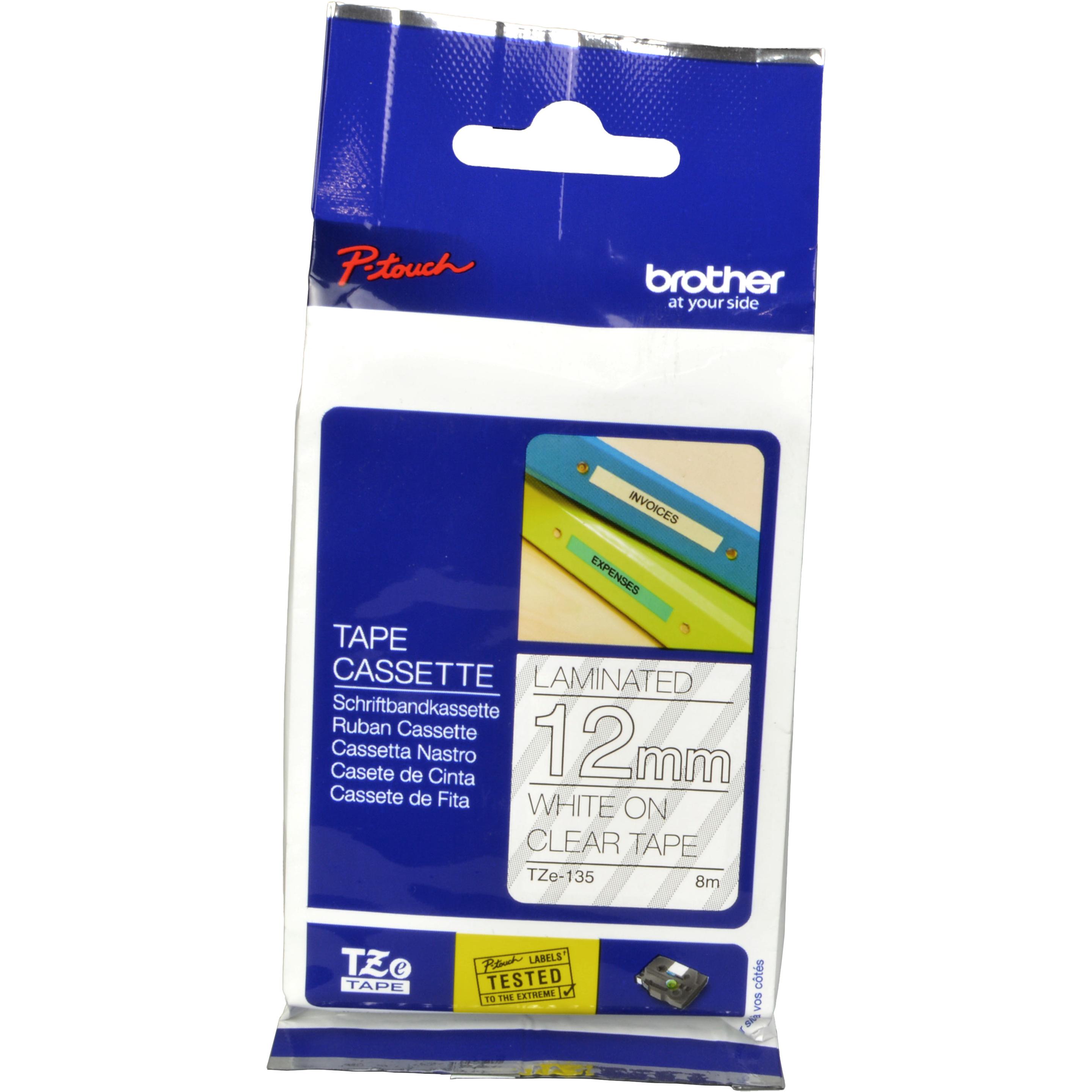Brother, Beschriftungsband, Tze-135 (1.20 cm, Weiss, Transparent)