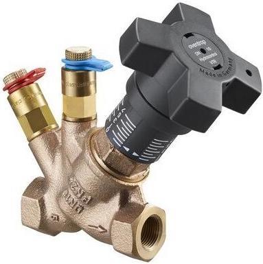 Oventrop OV Line regulating valve Hydrocontrol VTR PN 25 gunmetal 2 measuring valves DN 25 1inch
