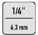 Actual product image ASW Extension for power screwdriver bit 500 drive square 1/4 ″ length 50 mm