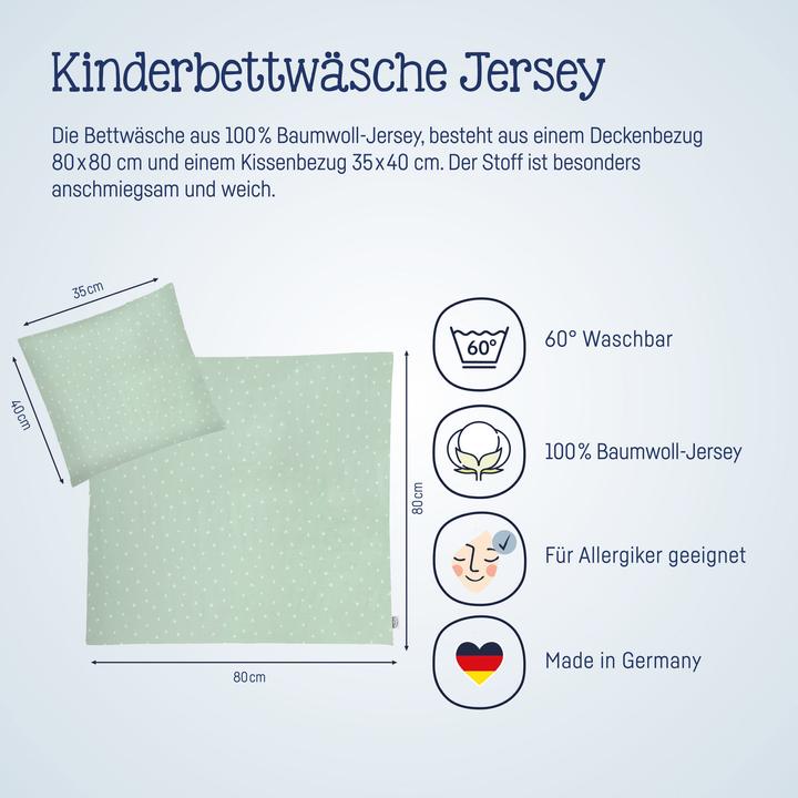 Productafbeelding Julius Zöllner Jersey beddengoed - 80/80+35/40 - Stary (80 x 80 cm, 100 x 135 cm)