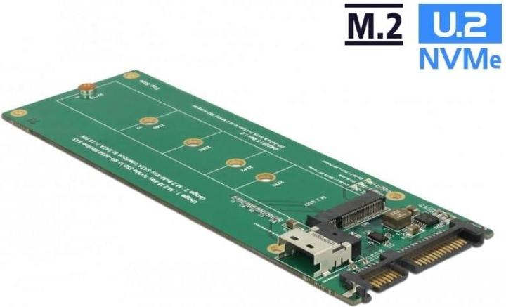 Produktbild Delock Konverter U.2 SFF-8654 oder SATA zu 1 x M.2 Key M Slot