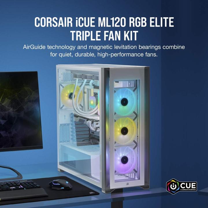 Actual product image Corsair ML120 RGB ELITE (120 mm, 3 x)