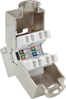 Produktbild Roline Kat.6 Keystone, geschirmt, werkzeuglos, silberfarben (CAT6)