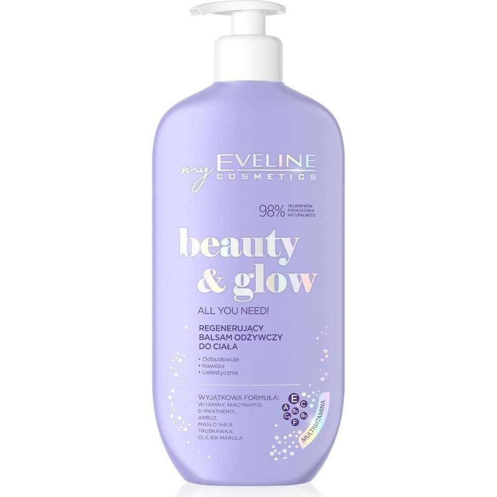 Eveline, Lichaamslotion, Beauty&Glow Alles wat je nodig hebt Regenererend Voedend 350Ml (Lichaamslotion, 350 ml)