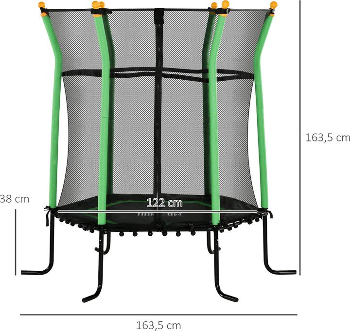 Immagine prodotto Homcom Trampolino con rete di sicurezza (162 cm)