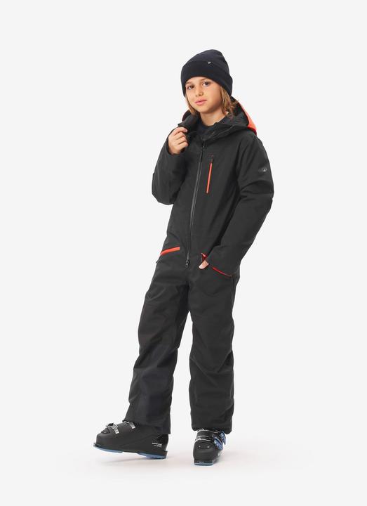 Wedze Skianzug warm wasserdicht Kinder 8-16 900 schwarz