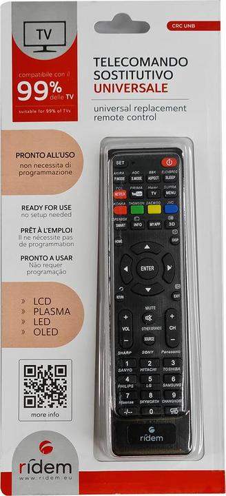 Actual product image Karma Ridem Universal TV Remote Control (Universal remote control, Infrared)