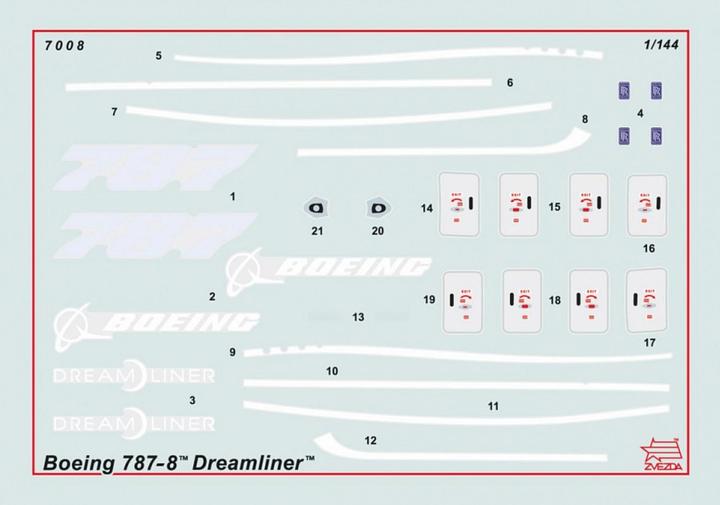 Actual product image Carson 1:144 Pas. plane BOEING 787-8 Dreamliner