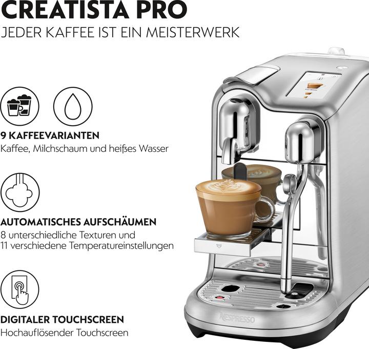 Image du produit Sage Nespresso Creatista Pro (NESPRESSO Original, Fiche CH)