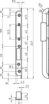 Produktbild Glutz Einfrässchliessbleche E-1151 (Schliessblech)