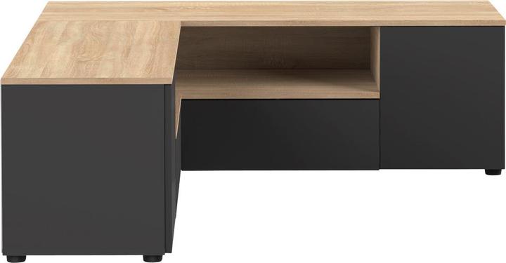 Actual product image Temahome Angle TV Stand black and oak (40 x 46 cm)