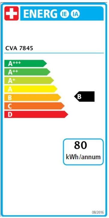Energy Label Miele CVA 7845-60 /CleanSteel 11166370