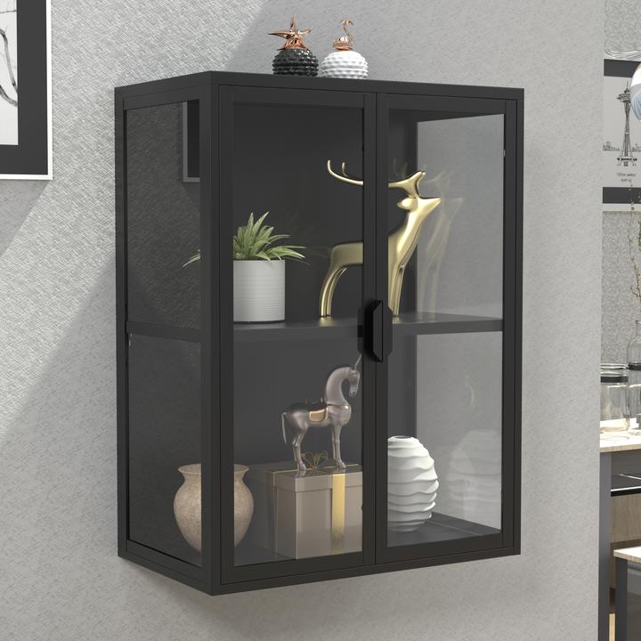Image du produit VCM Wandvitrine Hängevitrine Glas Floka M (60 x 35 x 80 cm)