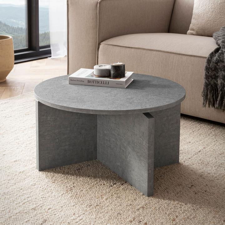Image du produit FineBuy Couchtisch 60 cm Wohnzimmertisch Sofatisch Rund Klein Kaffeetisch Modern (60 x 60 x 33 cm)