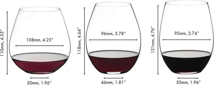 Produktbild Riedel Serie O Set THE KEY TO WINE mit 3 Rotwein-Tumblern (69 cl, 3 Gläser, Rotweingläser)