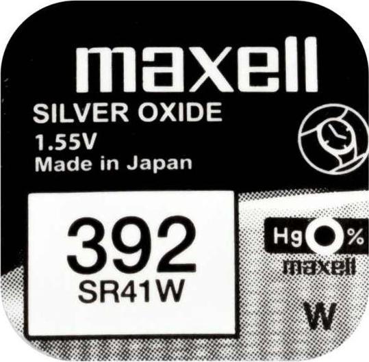 Maxell 392 / SR41W - Pile de montre (1 pcs, LR41, 39 mAh)