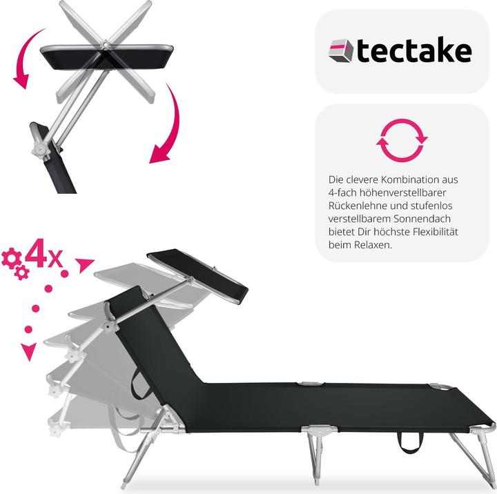Produktbild tectake Gartenliege (190 cm)