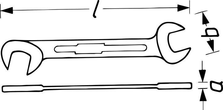 Produktbild HAZET Doppel-Maulschlüssel 440-4 ∙ Aussen Sechskant Profil ∙ 4 mm (4 mm)