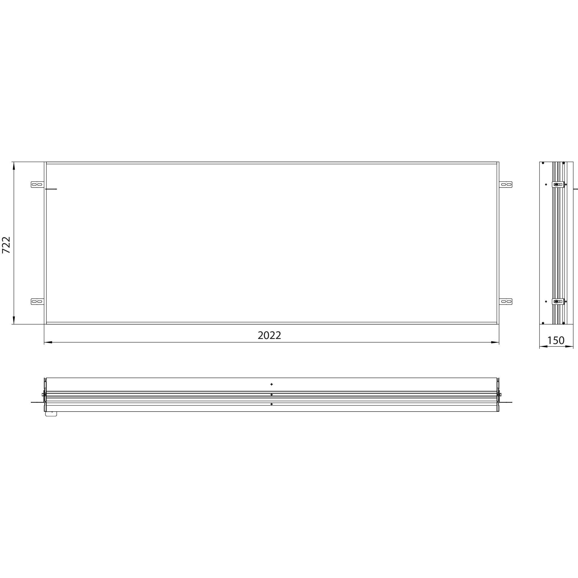 Thumbnail - Emco, Zubehör Badmöbel, prime Facelift Einbaurahmen für Lichtspiegelschrank 2000mm, 949700033